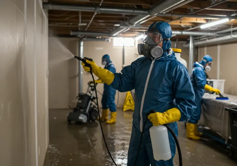 Basement Sanitization and Antimicrobial Treatment process in McCurtain County, OK